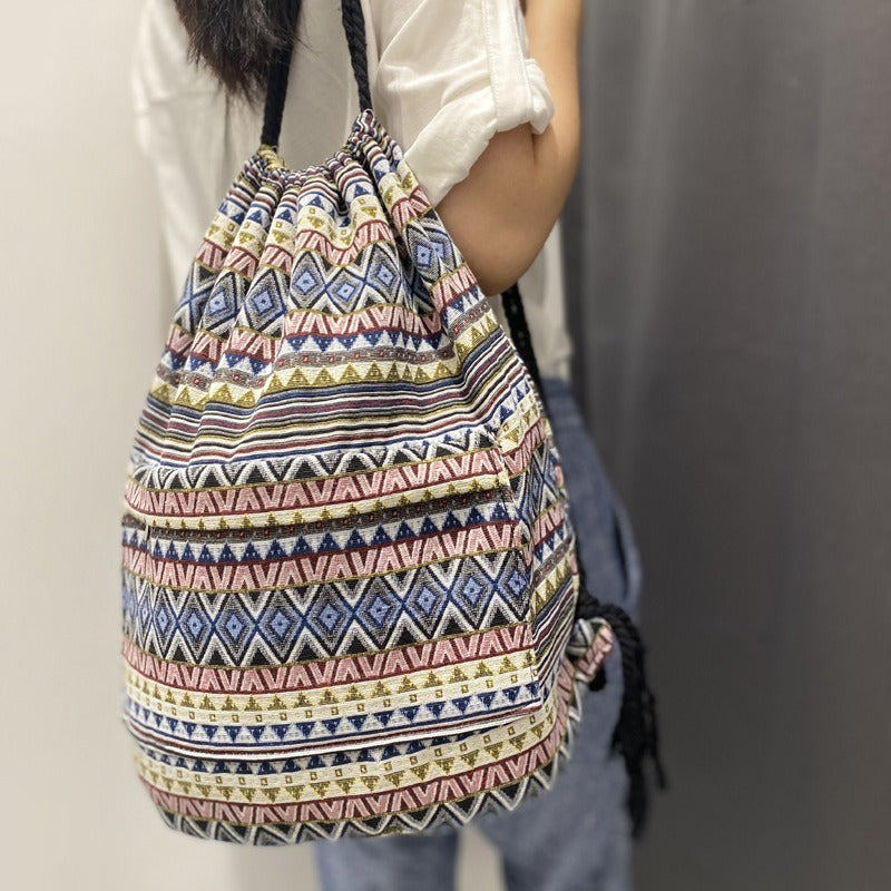 Original Simplicity Lightweight Light Ethnic Literary Style Backpack