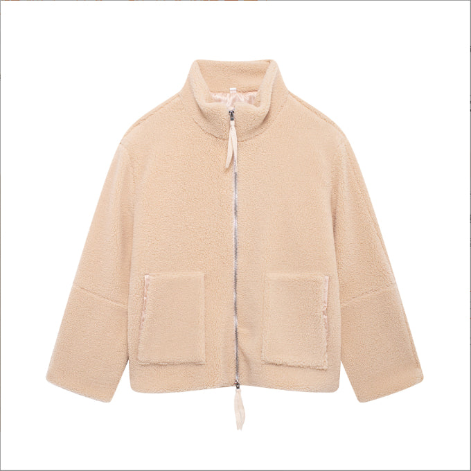 Fashion Loose Anti-cashmere Personality Casual Zip Coat