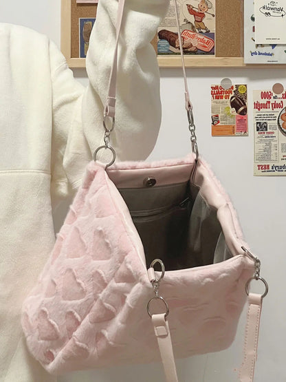 New Large-capacity Love Furry Shoulder Bag