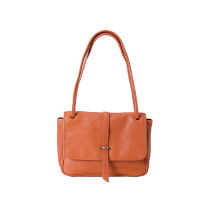 Vegetable-tanned Leather Retro Crossbody Tote Bag