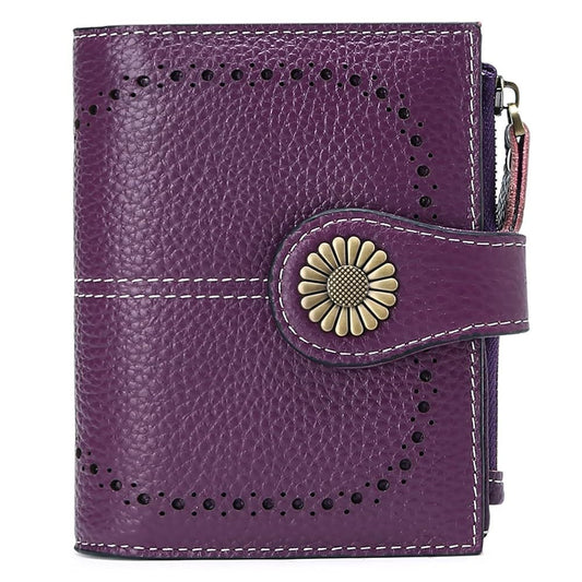 Fashion Women's Short Oil Wax Leather Coin Purse