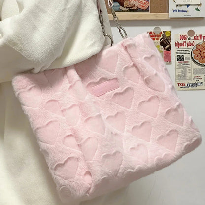 New Large-capacity Love Furry Shoulder Bag